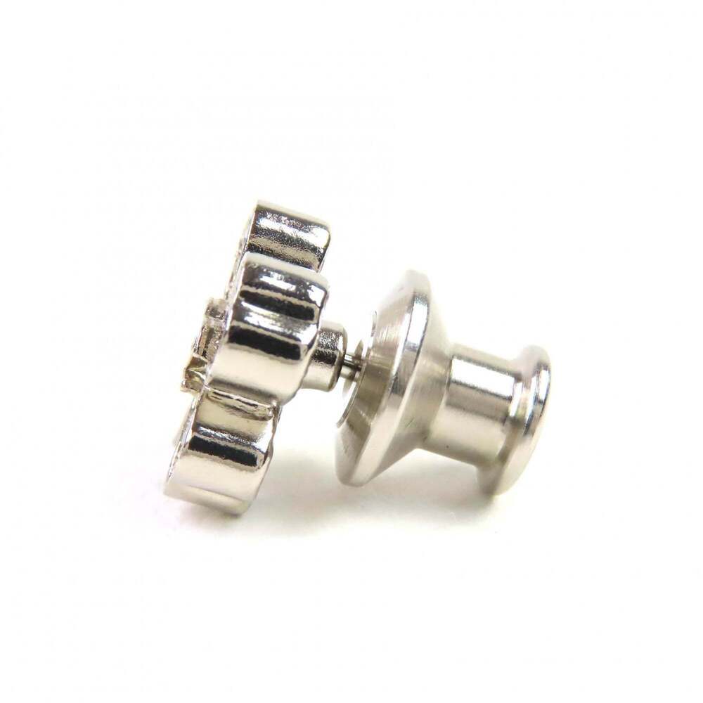 CHANEL Authentic Silver Logo Brooch - Picture 6 of 12